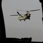 A US Chinook military helicopter flies towards NATO's Resolute Support mission in Kabul last year