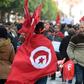 Tunisians rally in Tunis to mark the eighth anniversary of the 2011 revolution that toppled their longtime dictator on January 14, 2019