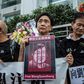 Rights activists have held protests against Wang Quanzhang's detention, including in Hong Kong
