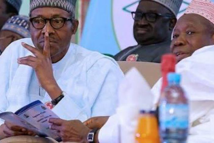 President Buhari (L) and Governor Umar Ganduje (R)