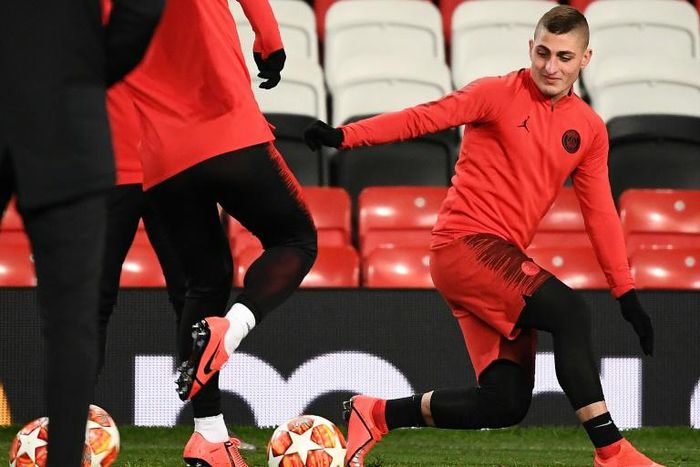 Marco Verratti starts for Paris Saint-Germain against Manchester United on Tuesday