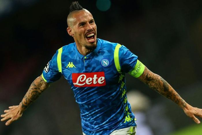 Napoli midfielder Marek Hamsik has scored a club record 121 goals in 12 years.