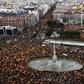 The protest comes just two days before the high-profile trial of Catalan separatist leaders in Madrid