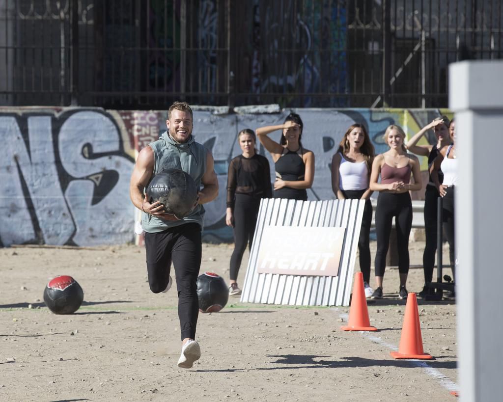 Colton Underwood on the set of The Bachelor.