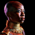 Danai Guira as General Okoye from the blockbuster, "Black Panther" makes bald attractive. (ComicBookMovie)