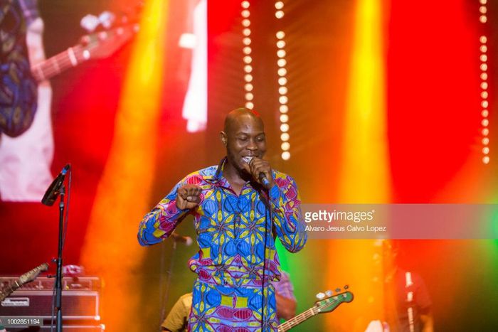 Seun Kuti on stage [Alvaro Jesus Calvo Lopez/Redferns]