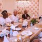 President Muhammadu Buhari hosts Senate President, Bukola Saraki, Speaker Yakubu Dogara, Vice President Yemi Osinbajo among others to a private dinner on Thursday, October 26, 2017.