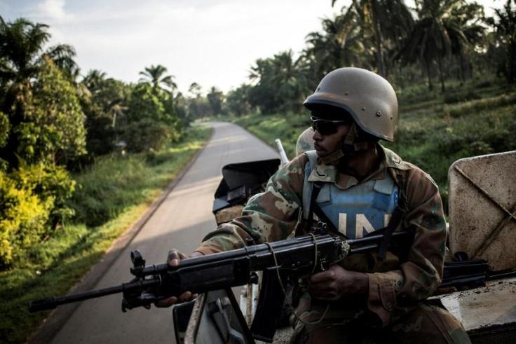 Kinshasa wants UN peacekeepers, seen here, to help "thwart" Rwandan rebels in its territory said to be planning operations against Rwanda