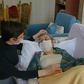 Guven's daughter Sabiha Temizkan (L) is constantly by her mother's side