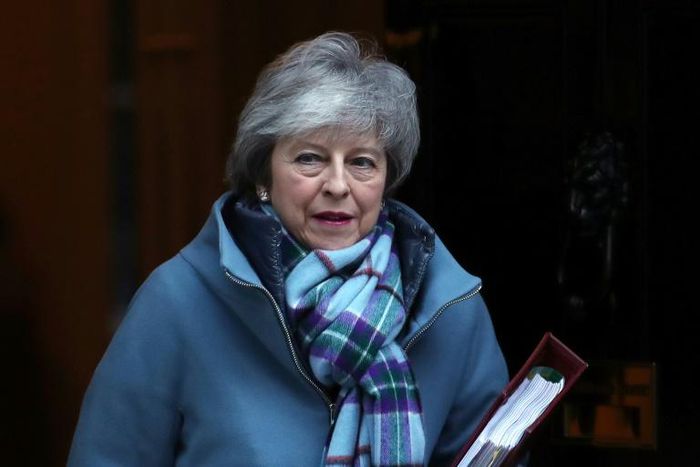 Britain's Prime Minister Theresa May leaves 10 Downing street in central London on January 30, 2019