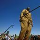Sudan's President Omar al-Bashir appears during a rally with his supporters in the Green Square in the capital Khartoum on January 9, 2019