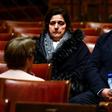 Annie Adam (L), a mother whose son died from wounds in Belgium's Jewish museum attack, testified at the terror trial of the alleged gunman