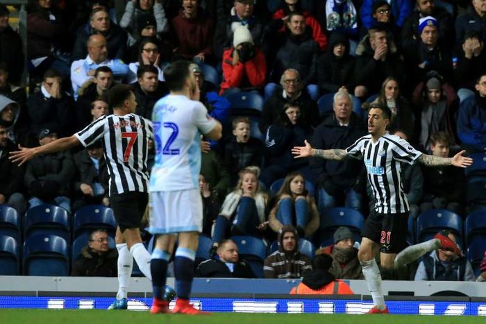 Newcastle's Joselu scored his side's crucial third goal at Blackburn
