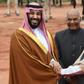 Saudi Crown Prince Mohammed bin Salman (L, with India's President Ram Nath Kovind and Prime Minister Narendra Modi) is on a high-profile tour of Asia to show Riyadh still has friends after the murder of journalist Jamal Khashoggi