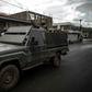 A Cameroonian Army armoured vehicle patrols the streets of the majority English-speaking Southwest province capital of Buea, a region in the grip of an armed revolt by anglophones demanding independence from the majority French-speaking country