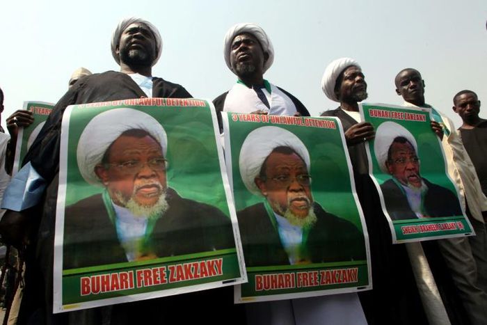 Members of the Islamic Movement in Nigeria (IMN) demonstrated against the detention of their leader Ibrahim Zakzaky in Abuja