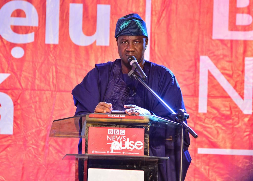 Babatunde Gbadamosi of the Action Democratic Party (ADP) at a Lagos governorship debate organised by the British Broadcasting Corporation (BBC) Yoruba News Service on Saturday, January 26, 2019