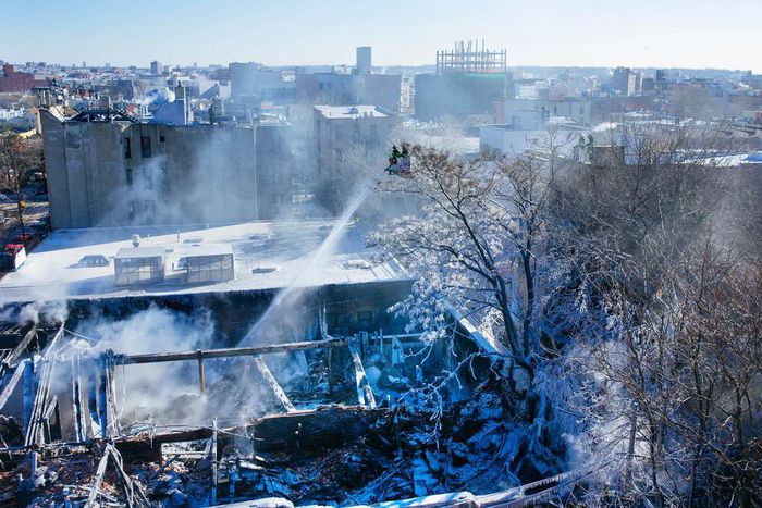 At Marcal Paper Factory and Newark Airport, Firefighters Battle Blazes and the Cold