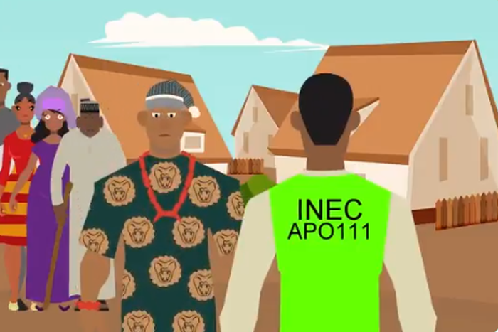 You must maintain orderliness like the characters in this image. This will ensure a speedy process for all voters.