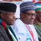Vice President, Yemi Osinbajo (left) with President Muhammadu Buhari