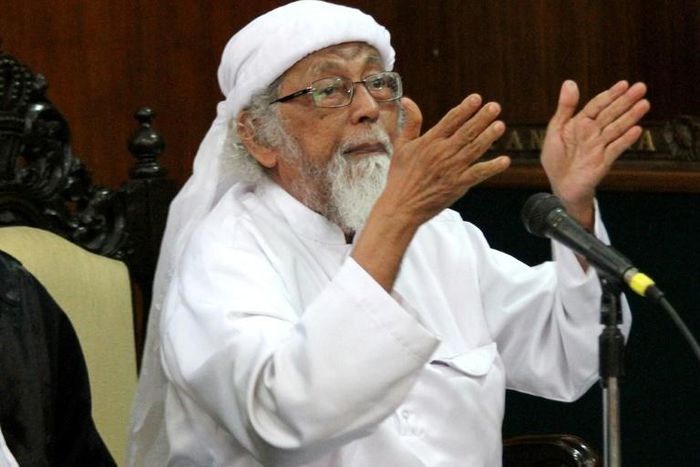 Indonesian cleric Abu Bakar Bashir was convicted for 15 years in 2011 for helping fund a paramilitary group