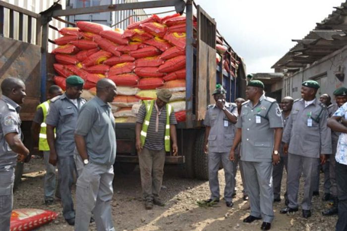Customs Strike Force intercepts 5,119 bags of smuggled rice/Illustration