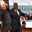 Democratic Republic of the Congo's ex-president Joseph Kabila (l) made 18 party leaders of his FCC coalition sign a loyalty pledge