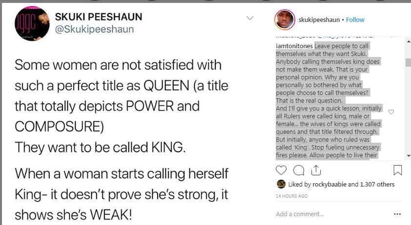 Between Peeshaun and Toni Tones[Instagram/SkukiPeeshaun]