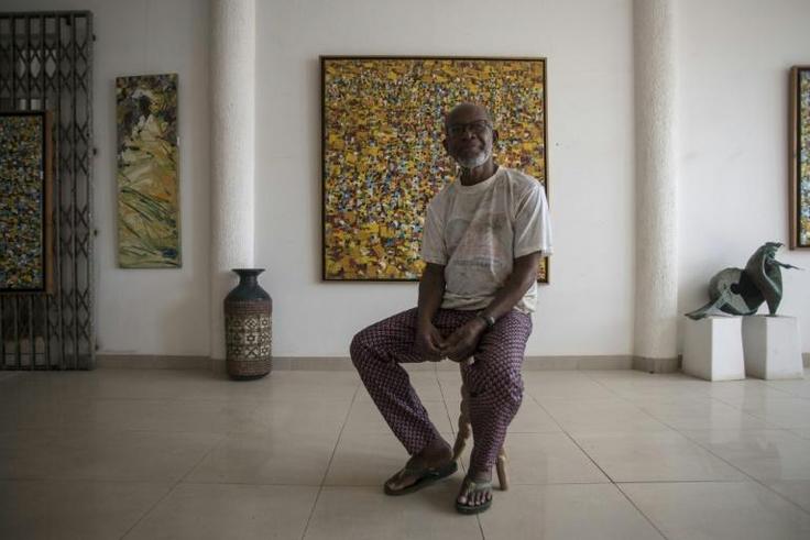 Ablade Glover, Ghanaian artist and founder of the Artists Alliance Gallery in Ghana's capital has won national and international recognition for his work