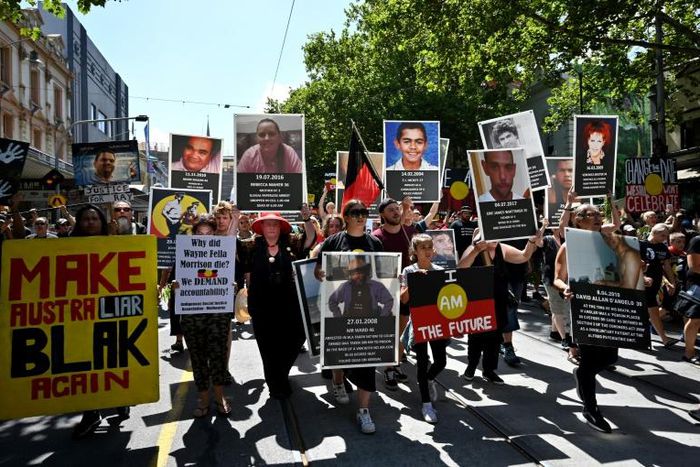 Thousands of Australians joined an 'Invasion Day' rally in Melbourne calling for a rethink of national day celebrations they say are disrespectful to indigenous people