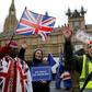 Pro-Brexit protesters outside the Parliament in London show the divisions and frustration in Britain as Theresa May struggles to renegotiate an EU exit deal