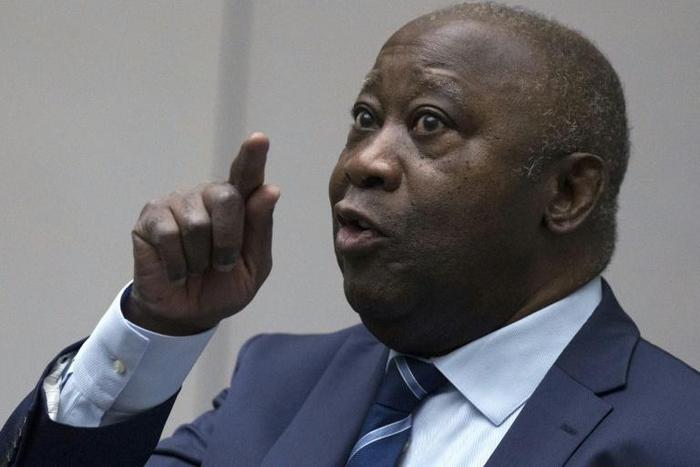 Acquitted: Former Ivory Coast president Laurent Gbagbo, pictured at the International Criminal Court on Tuesday