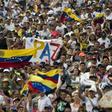 Thousands wait for the start of the Venezuela Aid Live concert in Cucuta, Colombia