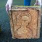 One of the two limestone Visigoth reliefs recovered by a Dutch art detective