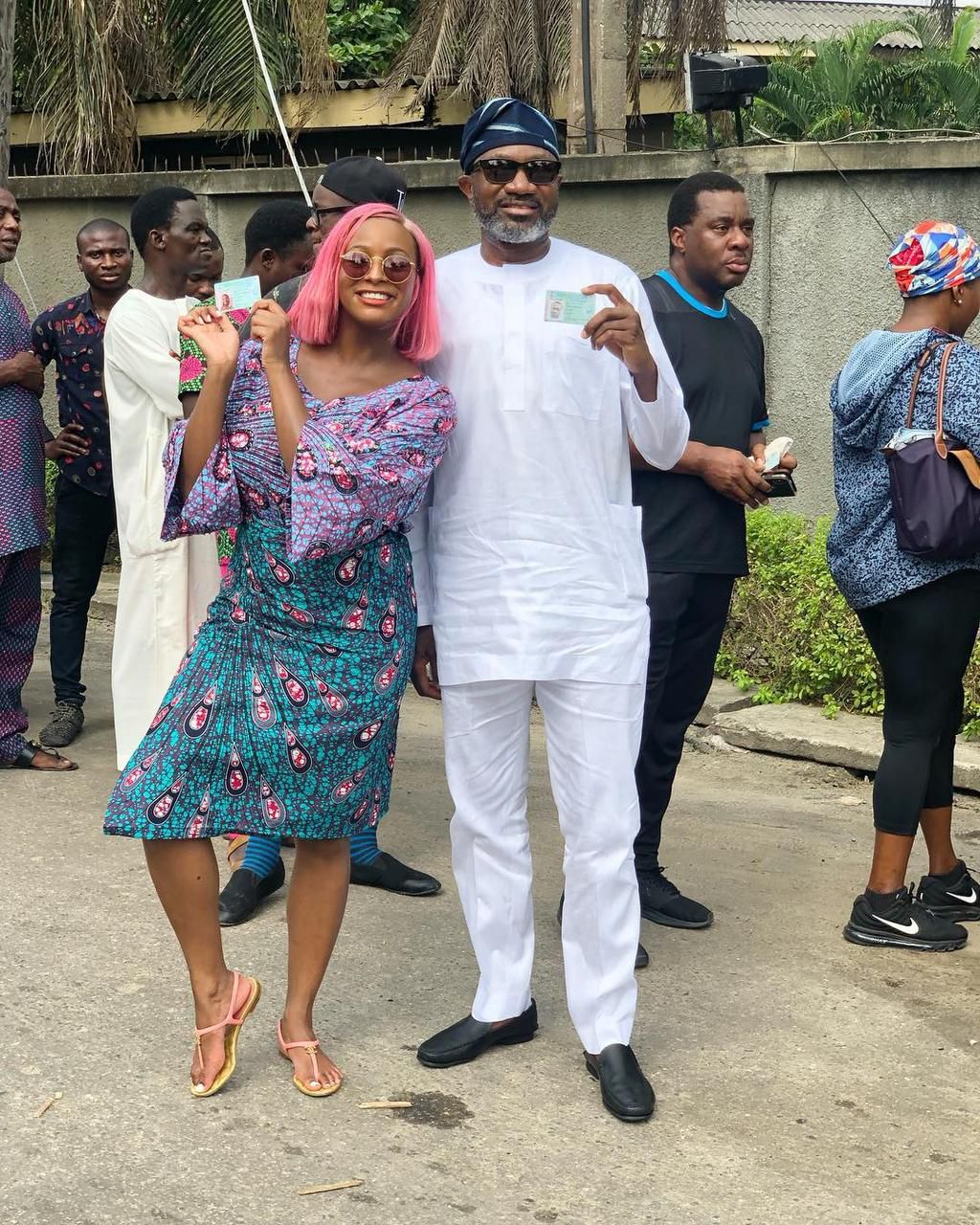 DJ Cuppy and her father Femi Otedola, have encouraged registered voters to go and exercise their franchise to help shape the future of Nigeria. [Instagram/cuppymusic]
