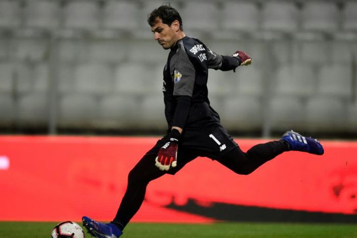 Iker Casillas in action for Porto against Moreirense in the Portuguese league at the weekend