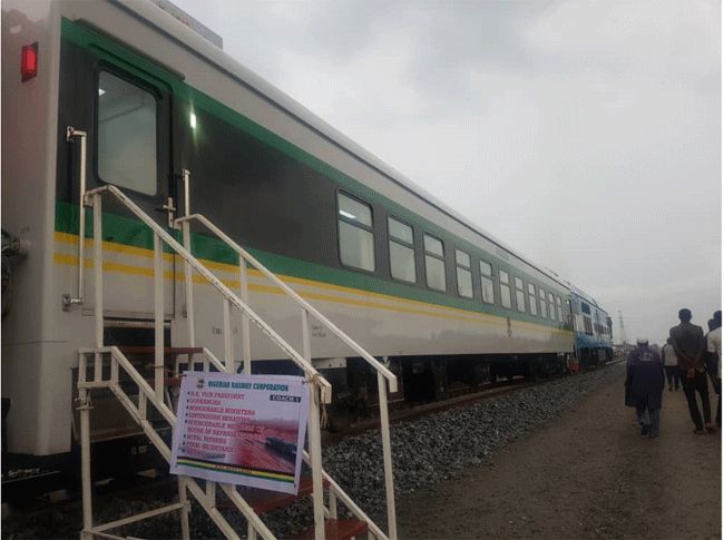 A test-run of the completed section of the 156km Lagos-Ibadan rail modernisation project was carried out on Friday, February 8. (Channels)4