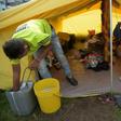Venezuelan migrants at a humanitarian camp in Bogota, Colombia, which has been hosting people fleeing the political crisis in neighbouring Venezuela