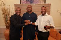 L-R: Fela Durotoye, Kingsley Moghalu, and Omoyele Sowore
