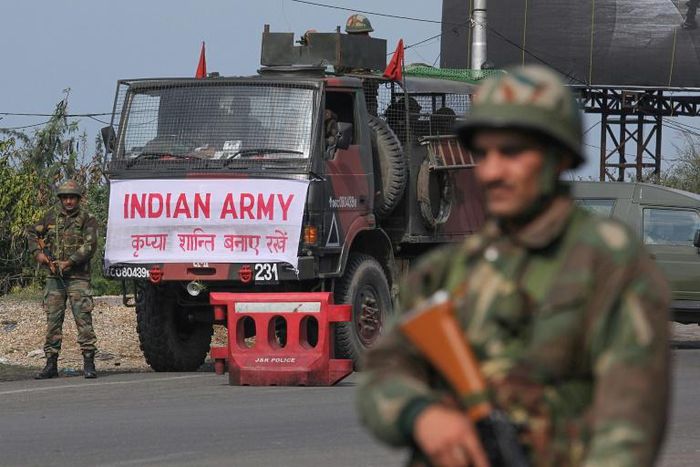 The Indian government has blamed Pakistan for the attack on a paramilitary convoy