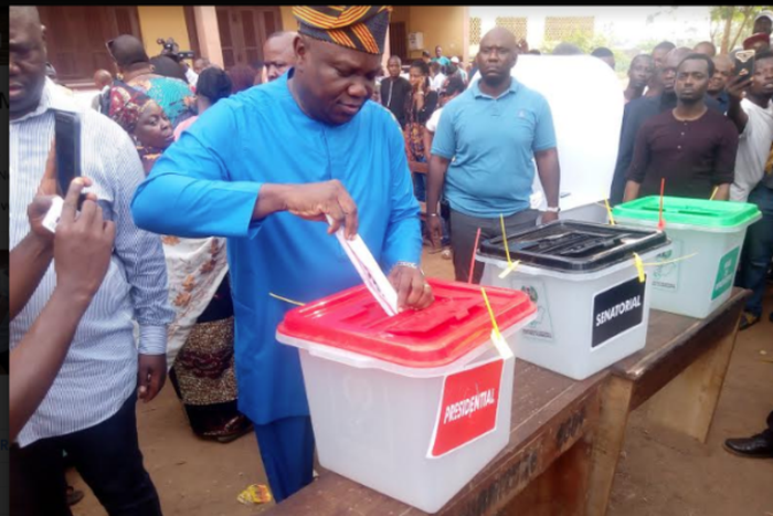 Ambode votes in Epe