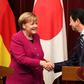 German Chancellor Angela Merkel held talks with Japanese Prime Minister Shinzo Abe during her visit to Tokyo