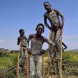 Traditionally mixed from clay, chalk, ash and cattle dung, the white or grey body paint is widely thought to help individuals moderate body heat amid soaring bush and savanna temperatures