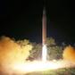 The UN panel found that Pyongyang is using civilian facilities, including airports, for the assembly of ballistic missiles, like the Hwasong-14 pictured at its launch in July 2017