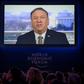 US Secretary of State Mike Pompeo addresses the World Economic Forum in Davos, Switzerland by video