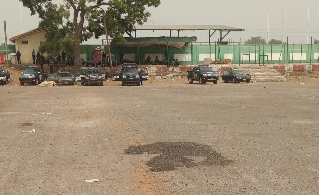 Police  takeover Atiku's campaign venue in Abuja.