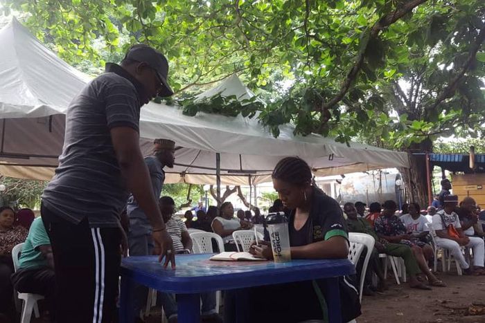Voters at polling units