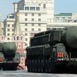 A column of Russia's Topol intercontinental ballistic missile launchers rolls at the Red Square in Moscow, on May 9, 2013, during Victory Day parade