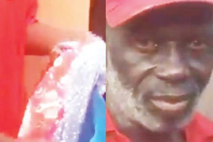 He was apprehended for stealing pants in Ikeja