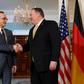German Foreign Minister Heiko Maas (L) said 'the ball is still in Russia's court' after talks with Secretary of State Mike Pompeo